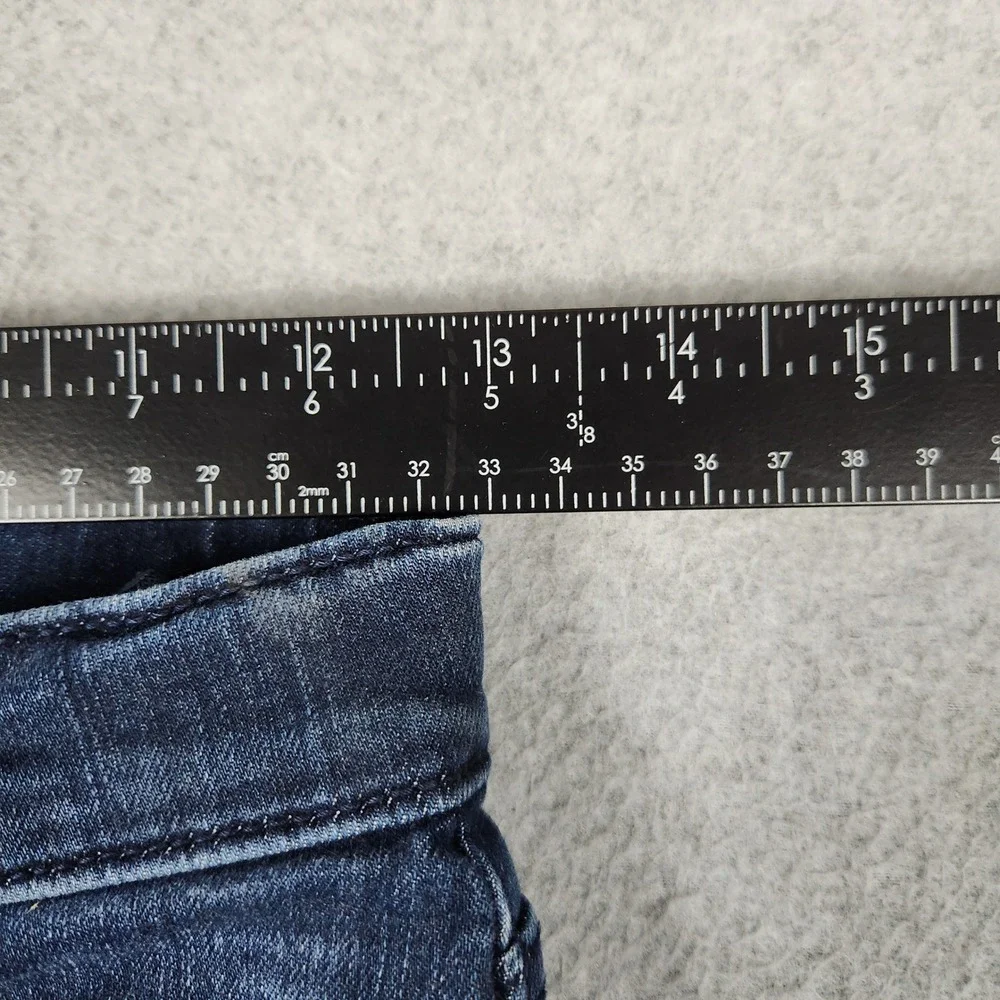 Cat & Jack Jeans‎ Kids 8 Blue Denim Whiskered Cotton Stretch Slim Fit Skinny Leg